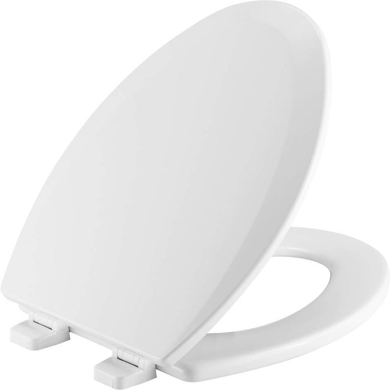 Bemis 1500TTT Durable Wood Toilet Seat, Secure Hinges Stay Tight, Made in USA, Elongated, White - Image 1